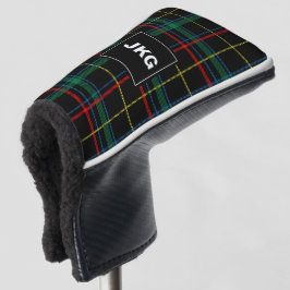Men Mit Monogramm, moderner Black Green Kariert Ka Golf Headcover