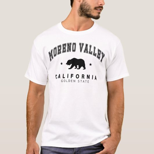 Men Moreno Valley - Grizzly Bären Design White T-Shirt (Vorderseite)