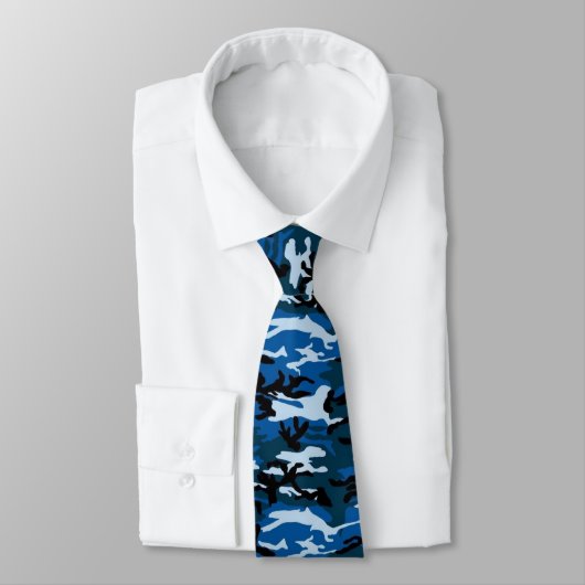 Men Multi Blue Camouflage Krawatte (Gebunden)