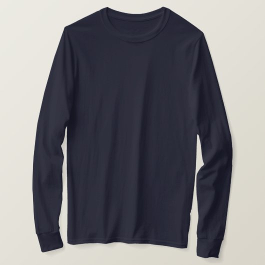 Men Navy Blue Long Sleeve T - Shirt / Anpassen (Design vorne)