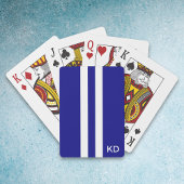Men Navy Blue Mit Monogramm Playing Cards Spielkarten
