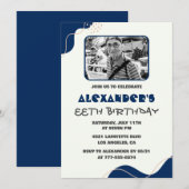 Men Navy White Picture Einladungen zum 88. Geburts (Vorne/Hinten)