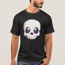 Men Niedlich Skull Kawaii Goth Halloween T - Shirt