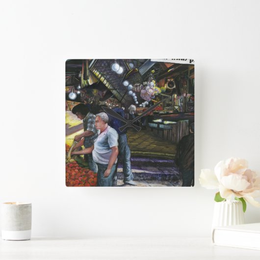 Men of Commerce, Jerusalem Quadratische Wanduhr (Zuhause)