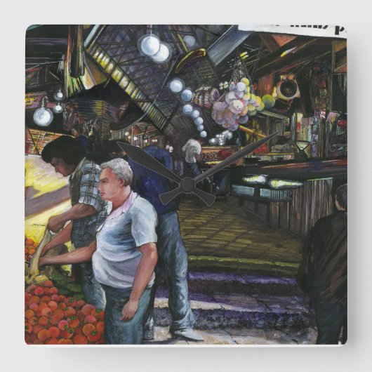 Men of Commerce, Jerusalem Quadratische Wanduhr (Vorderseite)