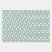 Men Pantone Gray Gold Blue Set 3 Geschenkpapier Set (Vorderseite 2)