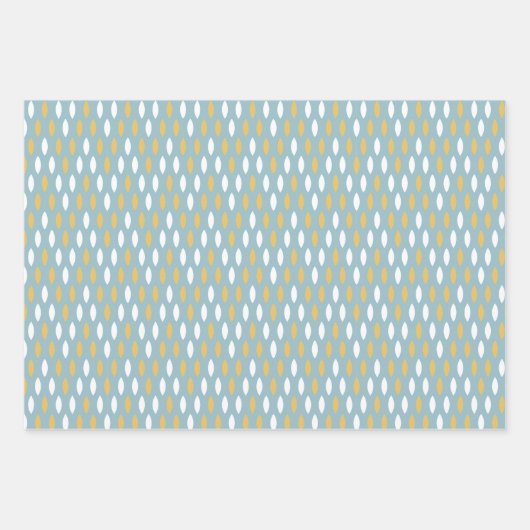 Men Pantone Gray Gold Blue Set 3 Geschenkpapier Set (Vorderseite 2)