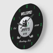 Men Personalisiert Classic Golf Bar Große Wanduhr (Winkel)