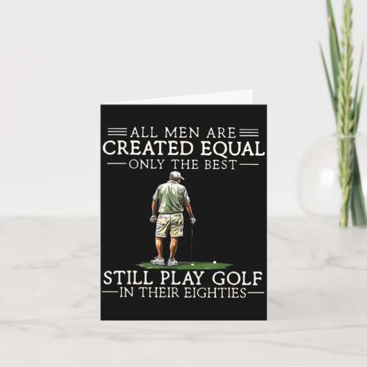 Men Play Golf Eighties 80 Funny Golfer Golfing  Karte (Vorderseite)