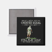 Men Play Golf Eighties 80 Funny Golfer Golfing  Magnet (Vorderseite/Rückseite)