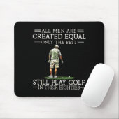 Men Play Golf Eighties 80 Funny Golfer Golfing Mousepad (Mit Mouse)