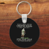 Men Play Golf Eighties 80 Funny Golfer Golfing Schlüsselanhänger (Vorderseite)