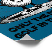 Men Play Golf Eighties Birthday All Men D Equal  Poster (Ecke)