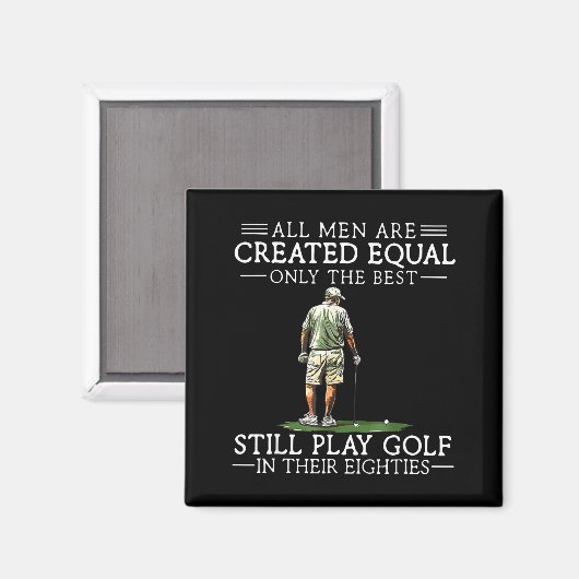 Men Play Golf Eighties Funny Golfer Golfing  Magnet (Vorderseite/Rückseite)