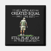 Men Play Golf Eighties Funny Golfer Golfing Magnet (Vorne)