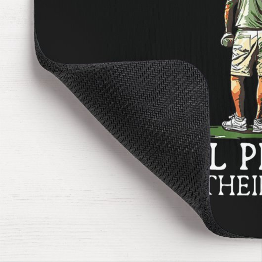 Men Play Golf Eighties Funny Golfer Golfing Mousepad (Ecke)