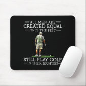 Men Play Golf Eighties Funny Golfer Golfing Mousepad (Mit Mouse)