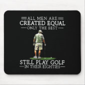 Men Play Golf Eighties Funny Golfer Golfing Mousepad (Vorne)