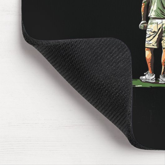 Men Play Golf Eighties Funny Golfer Golfing  Mousepad (Ecke)