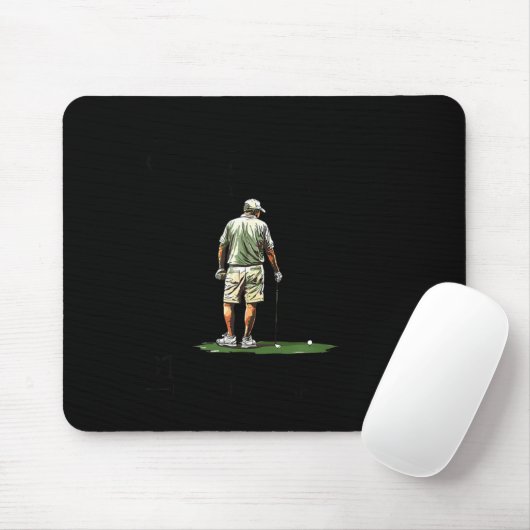 Men Play Golf Eighties Funny Golfer Golfing Mousepad (Mit Mouse)