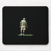 Men Play Golf Eighties Funny Golfer Golfing Mousepad (Vorne)