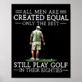 Men Play Golf Eighties Funny Golfer Golfing Poster (Vorne)