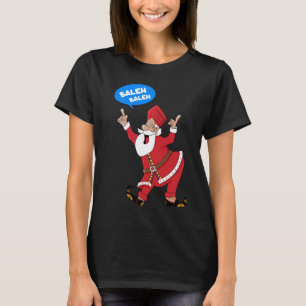 Men Punjabi Indian Bhangra Dancing Santa Singh T-Shirt