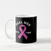 Men Rock Pink - Kampf gegen Brustkrebs Kaffeetasse (Links)