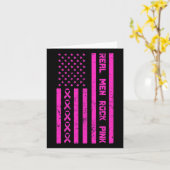 Men Rock Pink Ribbon Brustkrebs Bewusstsein Ameri Karte (Gelbe Blume)