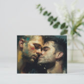 Men Romantische Postkarte (Stehend Vorderseite)