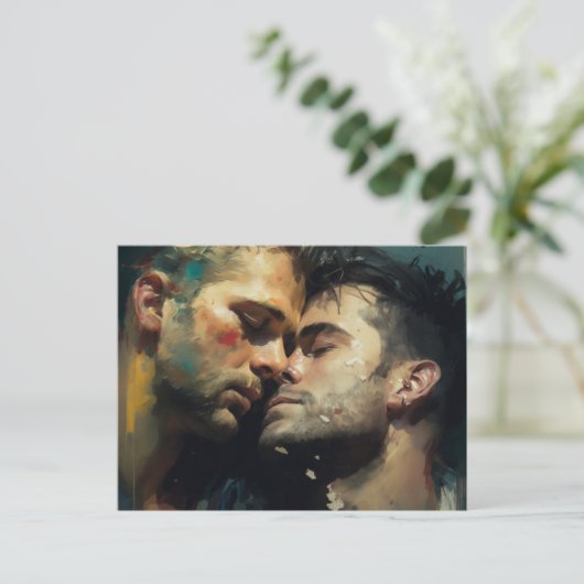 Men Romantische Postkarte (Stehend Vorderseite)