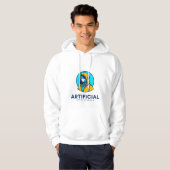 Men’s Artificial Intelligence White Hoodi Hoodie (Vorne ganz)