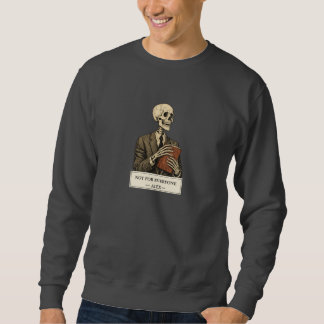 Men’s Black Skeleton Graphic Crewneck Sweatshirt