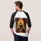 Men’s Buddha Logo T-Shirt | Peace & Meditation Des (Schwarz voll)
