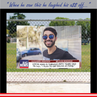 Men’s Funny 50. Geburtstag 📺 TV News 40. 60. Banner