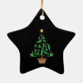 Men’s Gymnastics Christmas Tree Keramik Ornament (Hinten)
