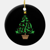 Men’s Gymnastics Christmas Tree Keramik Ornament (Hinten)