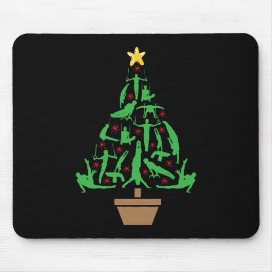 Men’s Gymnastics Christmas Tree Mousepad (Vorne)