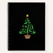 Men’s Gymnastics Christmas Tree Notizblock (Vorderseite)