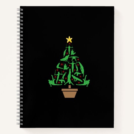 Men’s Gymnastics Christmas Tree Notizblock (Vorderseite)