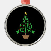 Men’s Gymnastics Christmas Tree Ornament Aus Metall (Vorne)