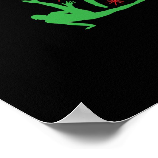 Men’s Gymnastics Christmas Tree Poster (Ecke)