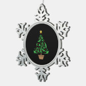 Men’s Gymnastics Christmas Tree Schneeflocken Zinn-Ornament (Rechts)