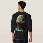 Men’s Hoodie with Cool Ice Cream Design | Trendy I (Schwarz voll)