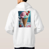 Men’s Hoodie with Cool Ice Cream Design | Trendy I (Rückseite)