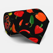 Men’s Hot Spicy Peppers Pattern Tie Krawatte (Gerollt)
