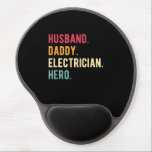 Men’s Husband Daddy Electrician Hero Fars Day Gift Gel Mousepad<br><div class="desc">Men’s Husband Daddy Electrician Hero Fars Day Gift</div>