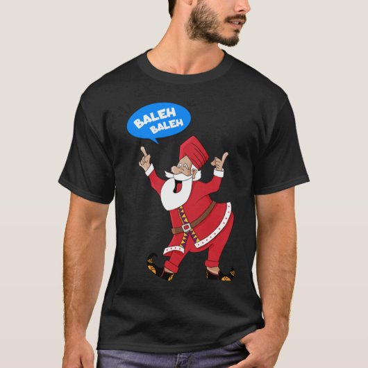 Men s Punjabi Indian Bhangra Dancing Santa Singh T-Shirt (Vorderseite)