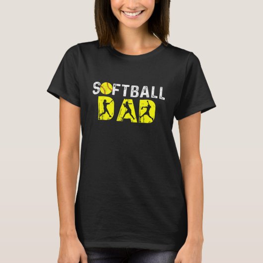 Men s Softball Dad Dad T-Shirt (Vorderseite)