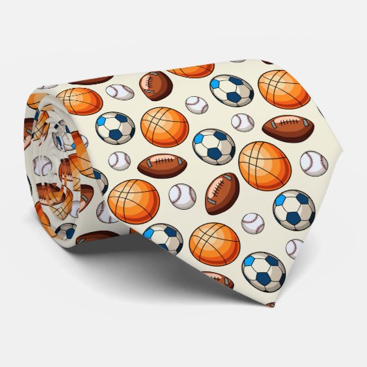 Men’s Sports Balls Tie Krawatte (Gerollt)